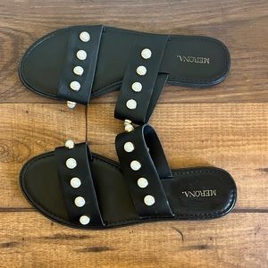 Merona Target beaded black sandals